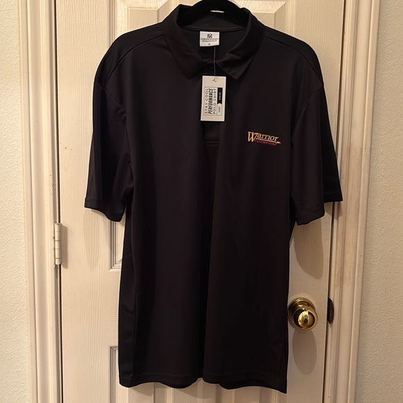 Other - New with tags! Sterling & Marx Warrior Golf Men’s Black Polo, Stay Cool Fabric